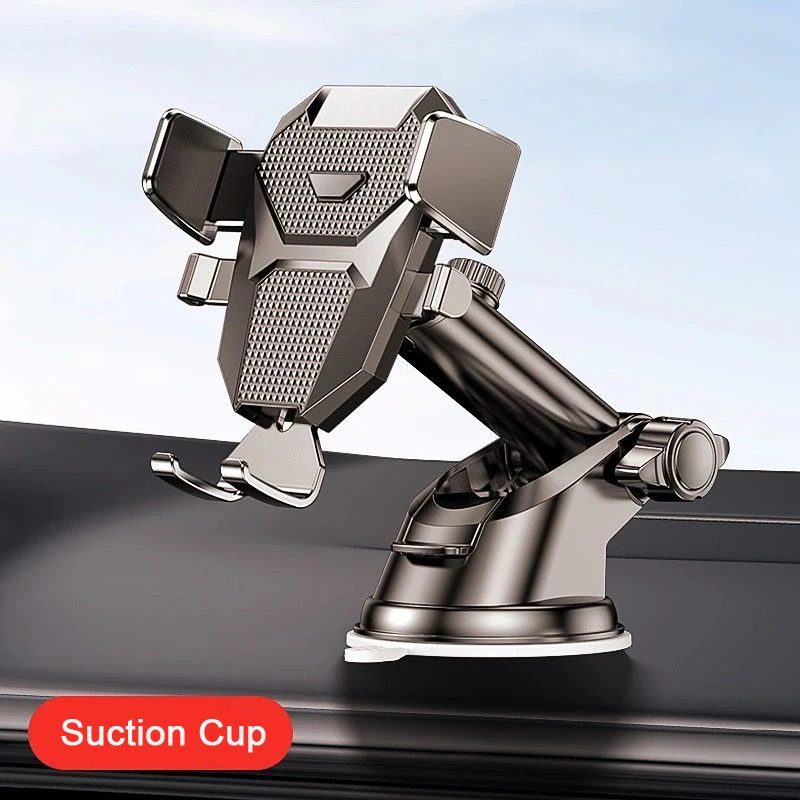 Universal Car Mount Long Arm Phone Holder Strong Suction Cup Dashboard Stand