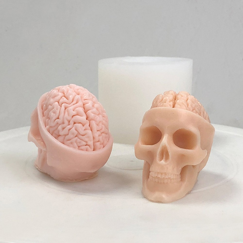 3D Silicone Skull Mold for DIY Epoxy Resin Casting Halloween Crafts