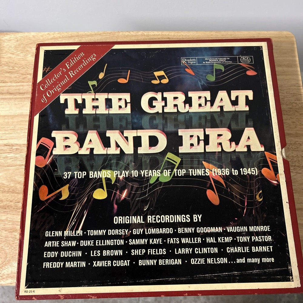 THE GREAT BAND ERA - 37 TOP BANDS - 1936 TO 1945 -10 RECORD ALBUM-VINYL 33 RPM