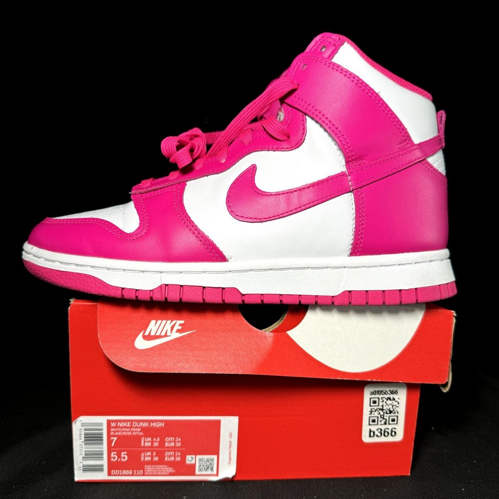 Nike Dunk High Pink Prime 2021 Women's Shoes - Size 7 - DD1869 110