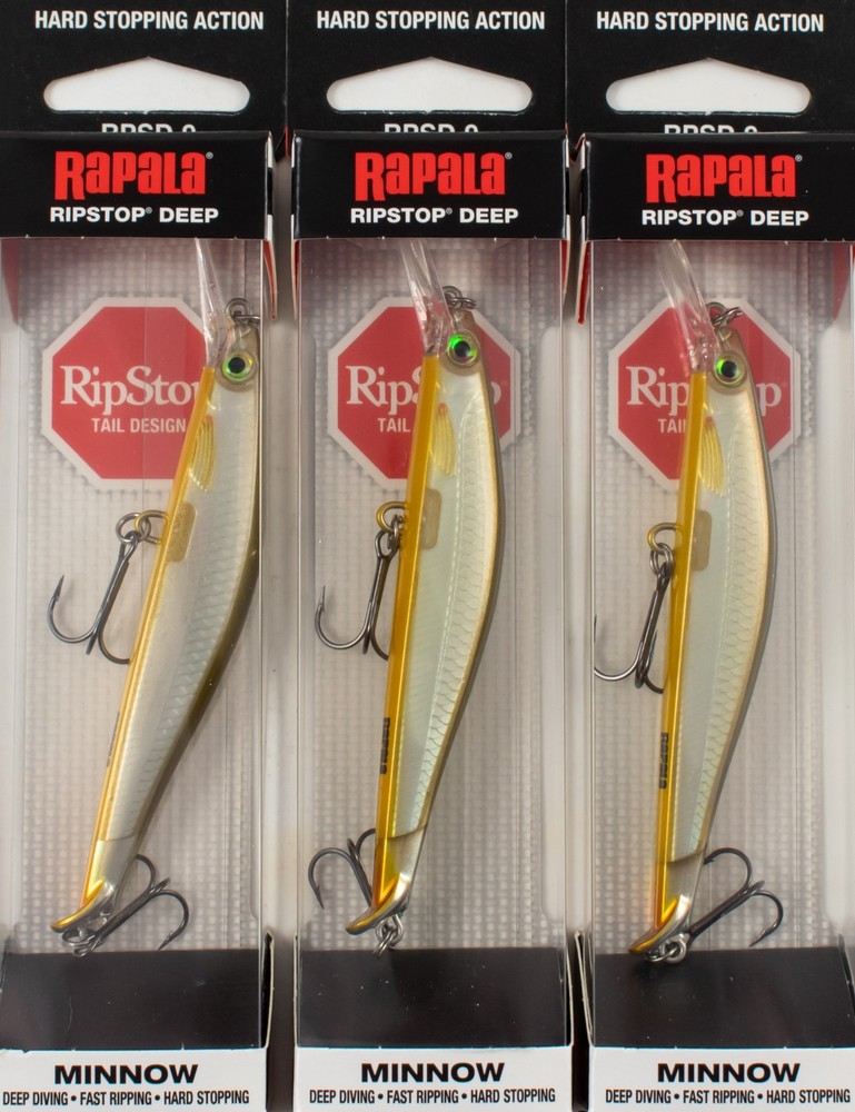 (LOT OF 3) RAPALA RIPSTOP DEEP 1/4OZ RPSD09 GBY GOBY CP2351