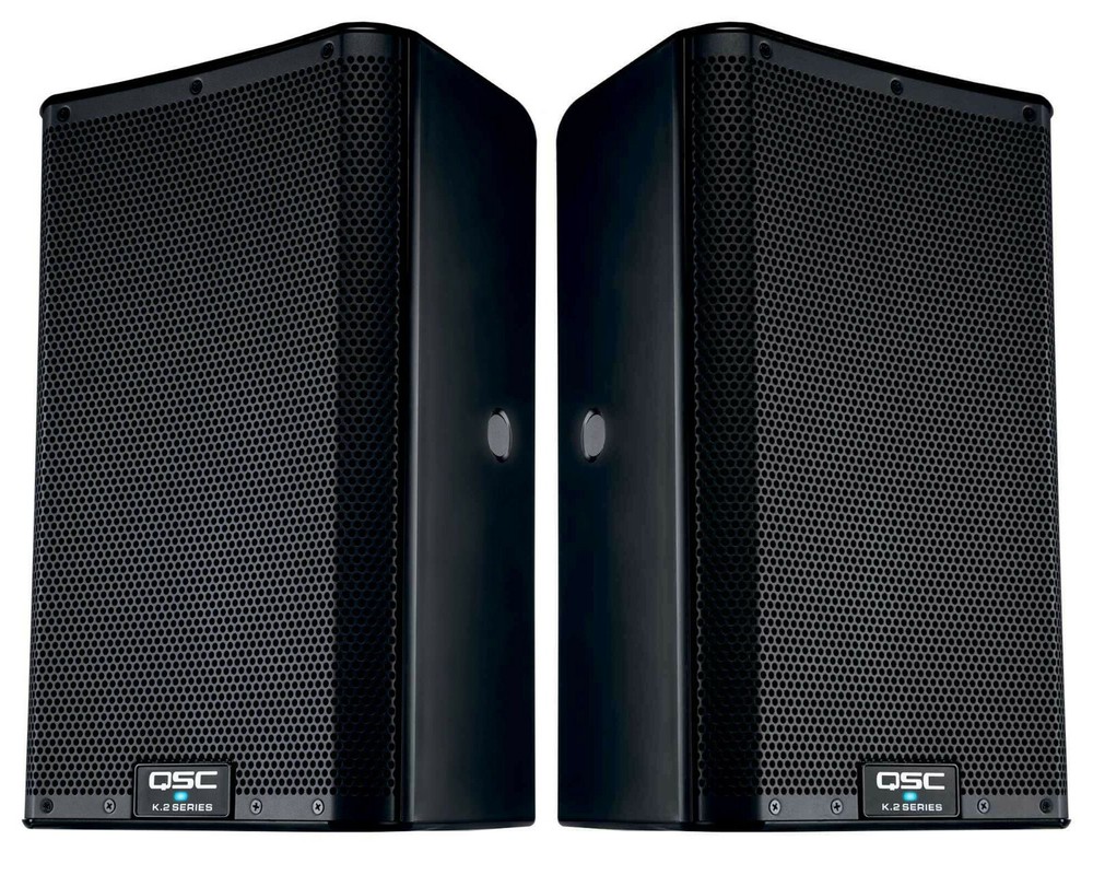 2x QSC K12.2 Active DJ 2000 Watt Amplified 2-Way Portable PA Speaker (MINT)