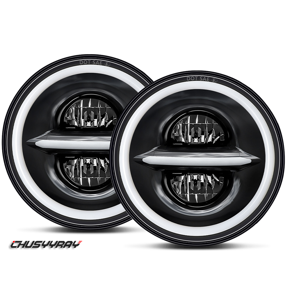 7-Inch Round LED Headlights HI-LO for Chevy C10 Camaro Pickup