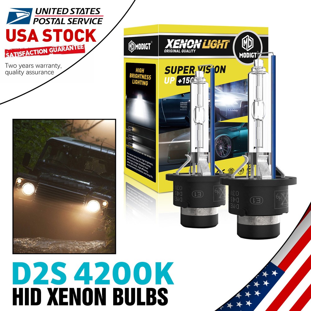 2Pcs Genuine Modigt D2S 4200K HID XENON HEADLIGHT BULBS For BMW Porsche