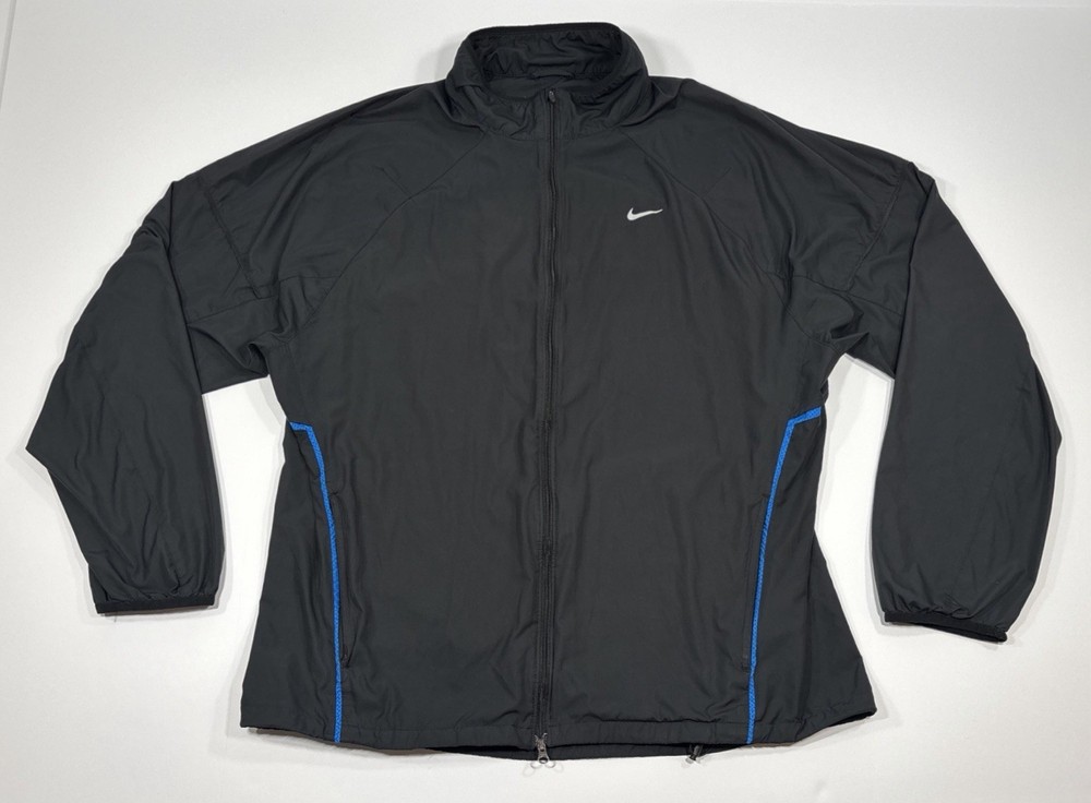 Nike Lightweight Running Jacket Windbreaker Track Jacket Reflective Size XL