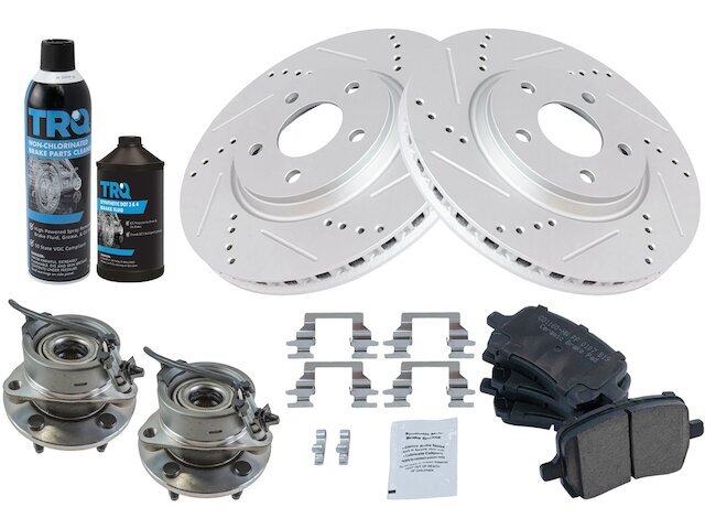 Front TRQ Brake Pad and Rotor and Wheel Hub Kit fits Pontiac G5 2007 11PKGR