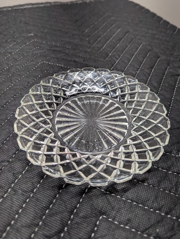 Vintage Hocking Waterford Waffle Pattern Clear Glass