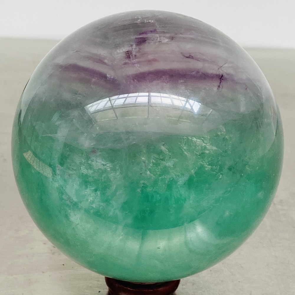 2340G Natural green fluorite Quartz Sphere Crystal Energy Ball Reiki Healing