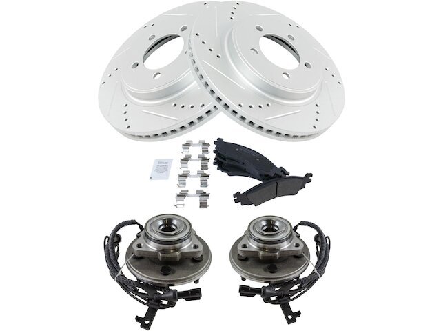 Front Brake Pad and Rotor and Wheel Hub Kit fits Mountaineer 2006-2010 55DPCG