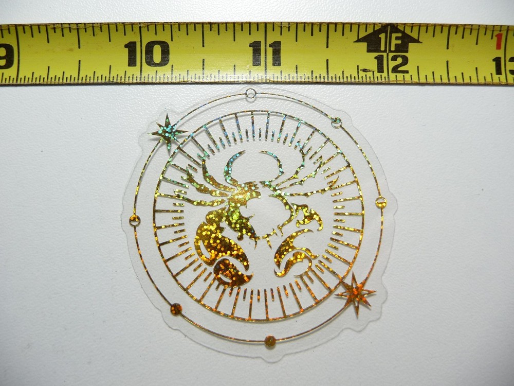 HOLOGRAPHIC ZODIAC CANCER CIRCLE STICKER DECAL HOROSCOPE SIGN BIRTH MONTH