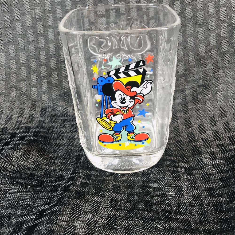 McDonald's Disney Studios Collector's Cup 2000 Collectors Glass Cup Mickey Mouse