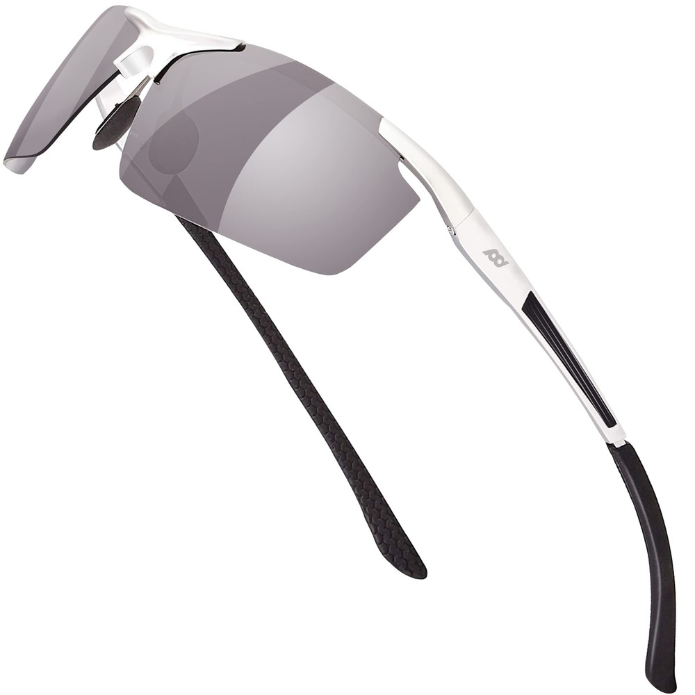 Fashion Polarized Sunglasses UV Blocking Protection Anti-Glaring Al-Mg Alloy ...