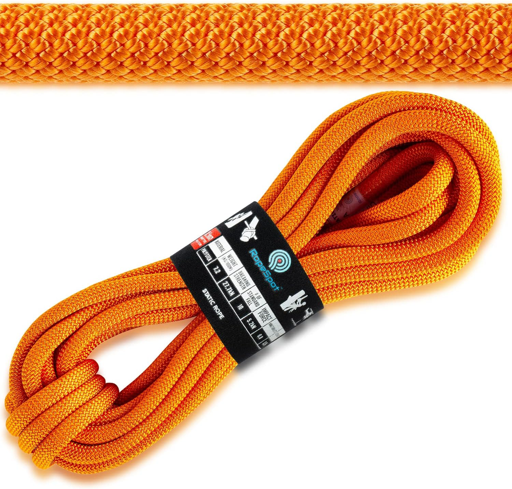 Powerful UIAA Static Rock Climbing Rope - High Strength Static Climbing Rope - R