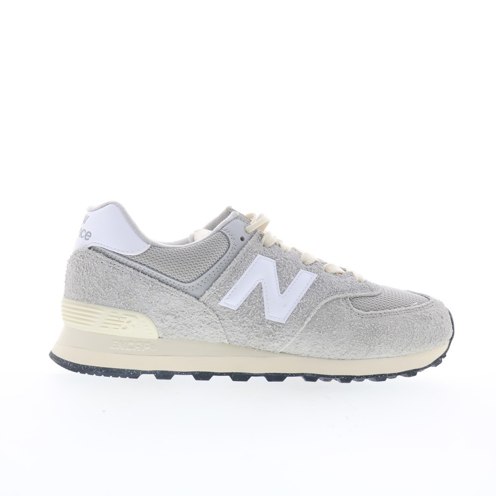 New Balance 574 U574RBL Mens Gray Suede Lace Up Lifestyle Sneakers Shoes 9