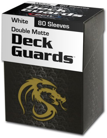 Deck Guards Matte Boxed Sleeves (80ct) - White BCW GAMING SUPPLY BRAND NEW