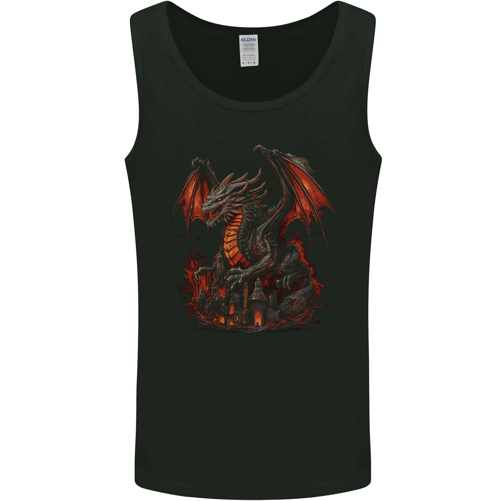 A Fierce Fantasy Dragon Mens Vest Tank Top