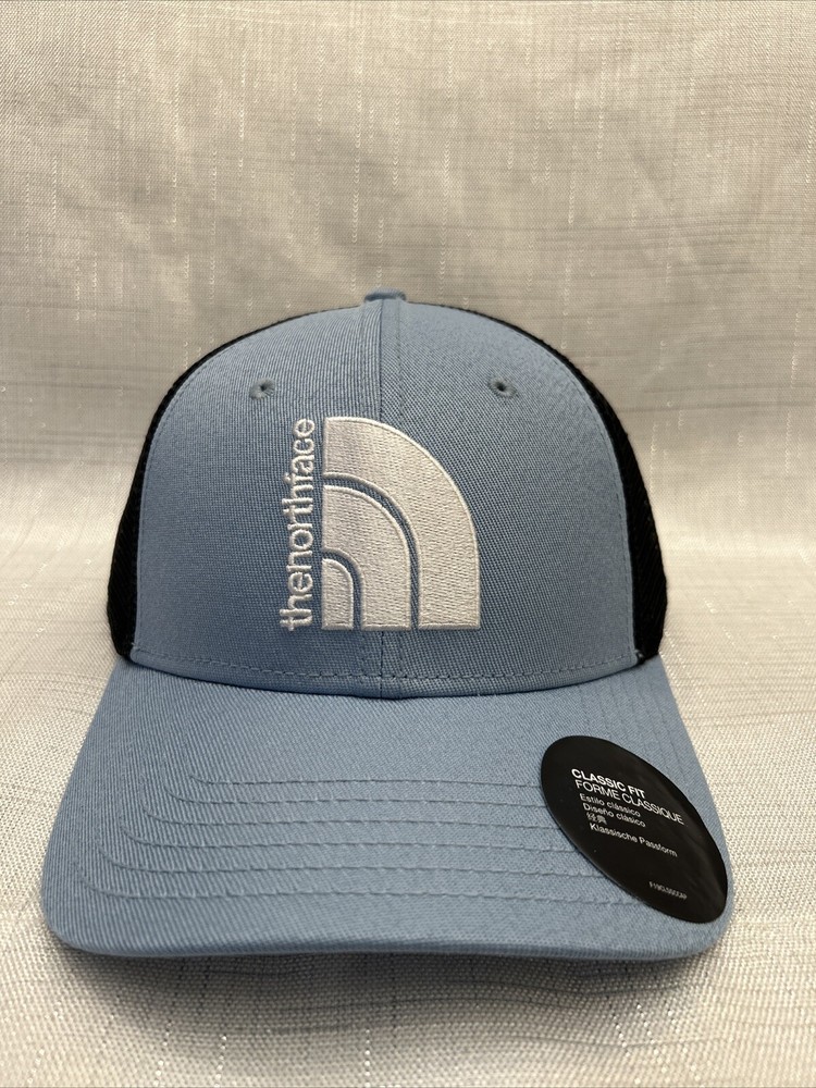 The North Face Hat Classic Fit Mesh Back Square Patch Black Mudder Trucker Cap