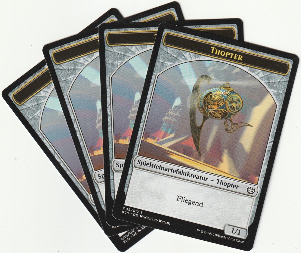 MTG Thopter Artifact Tokens Playset KLD 2016 EN – 4 Creature Tokens  