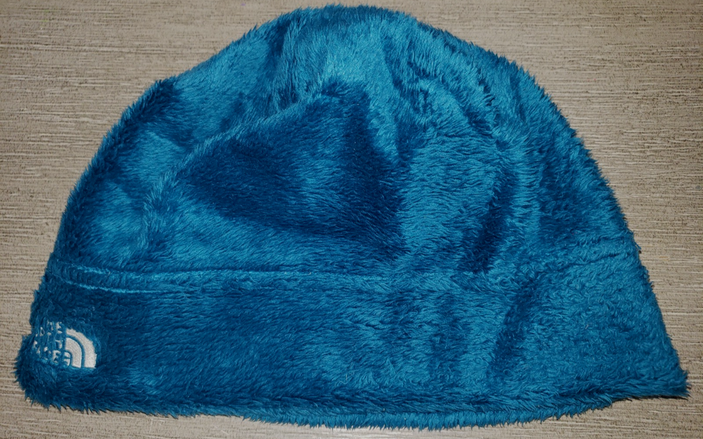 North Face Dark Blue Plush Winter Beanie - One Size Soft Warm Hat