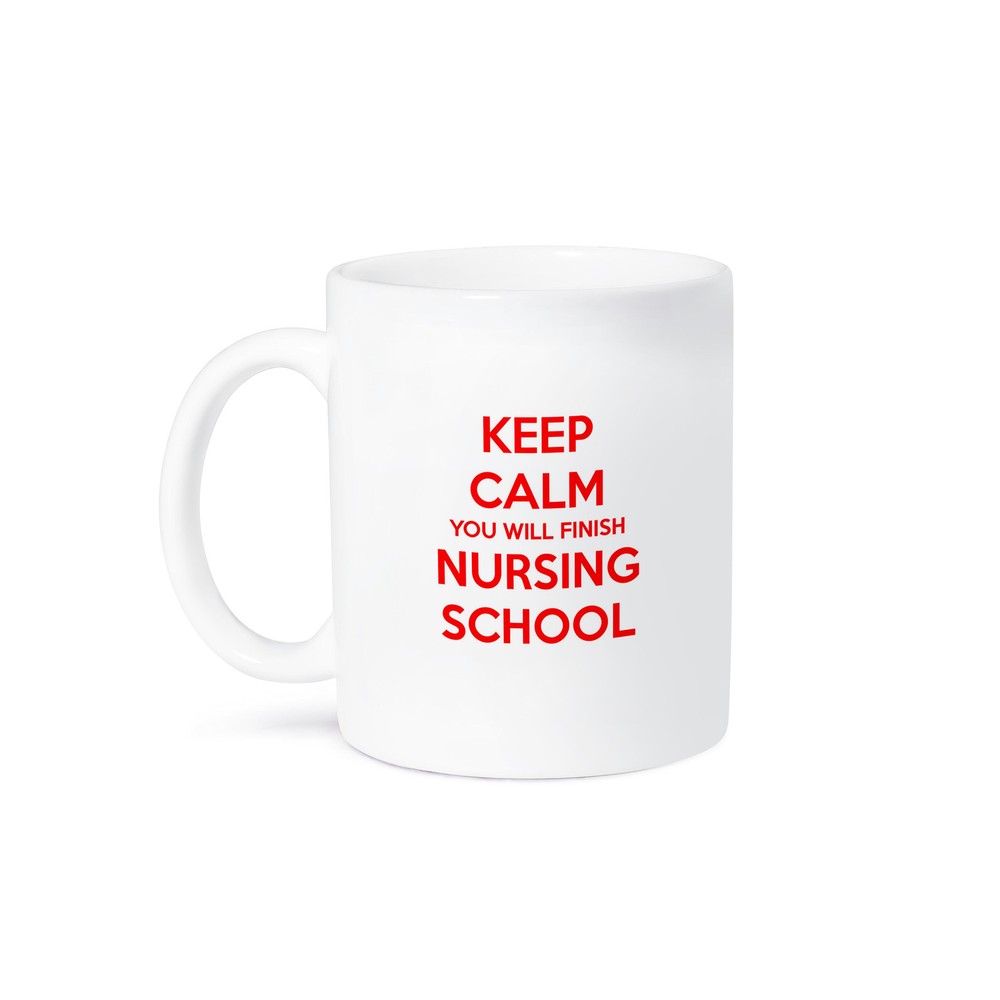 Keep Calm Finish Nursing School - 3dRose Inspirational Mug  
