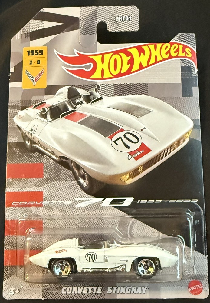 Hot Wheels 70th Anniversary Corvette Stingray 1959 White 2 of 8