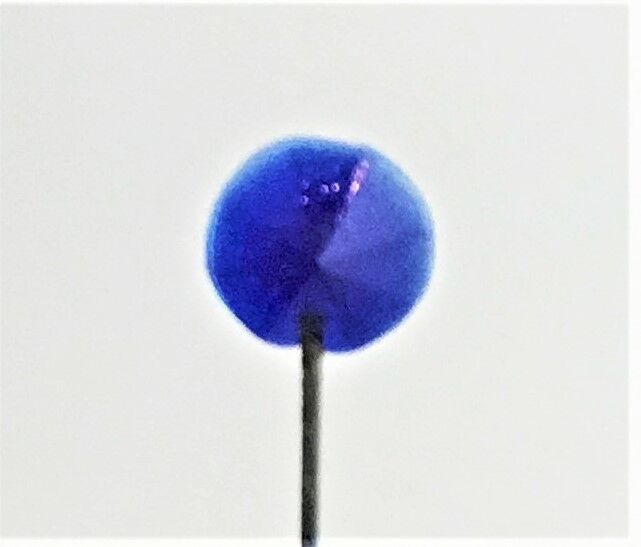 Vintage Cobalt Glass Lozenge Hatpin HP-154 for Antique Collectors