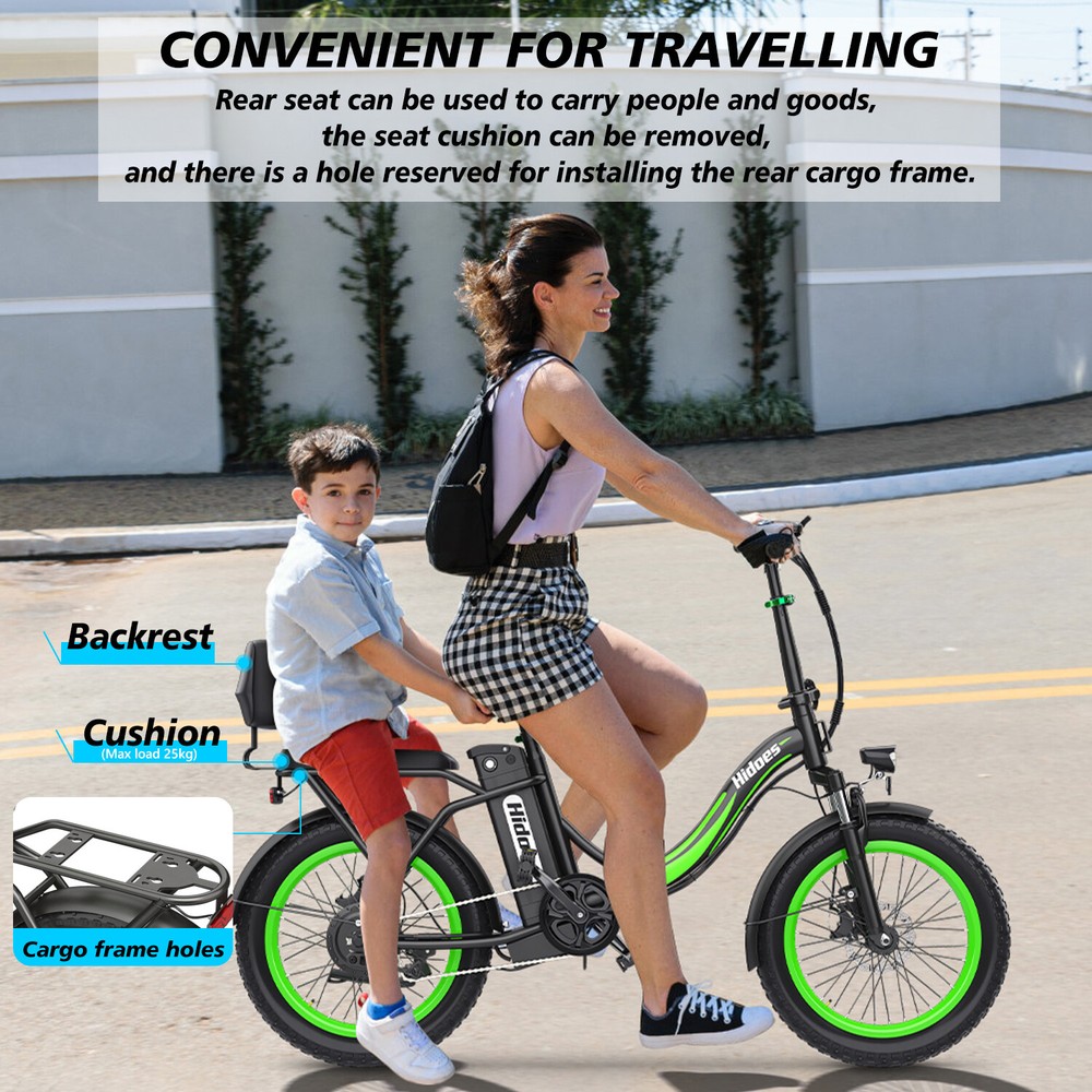 Foldable Electric Bike Adults 21 Miles Long Range Fast Commuter City E-Bike 750W