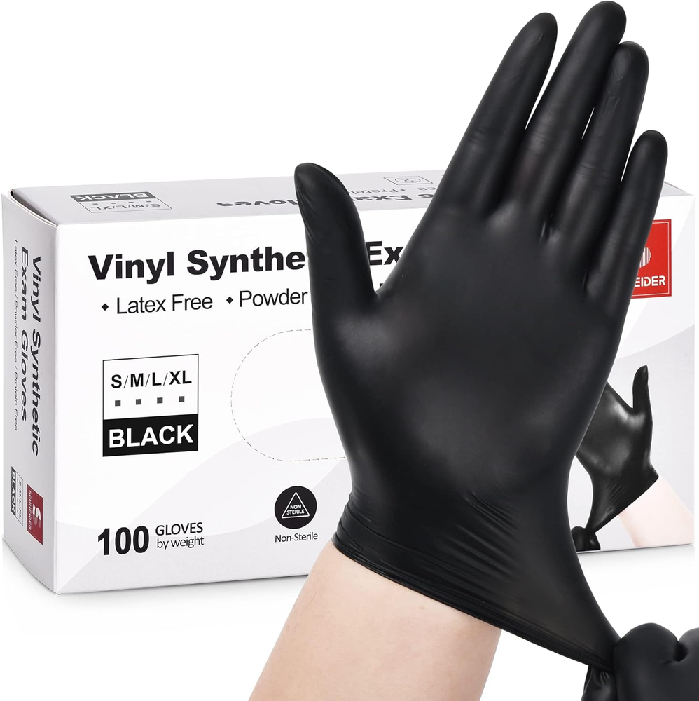 Latex-Free 4 Mil Vinyl Exam Gloves - Disposable Medical Gloves