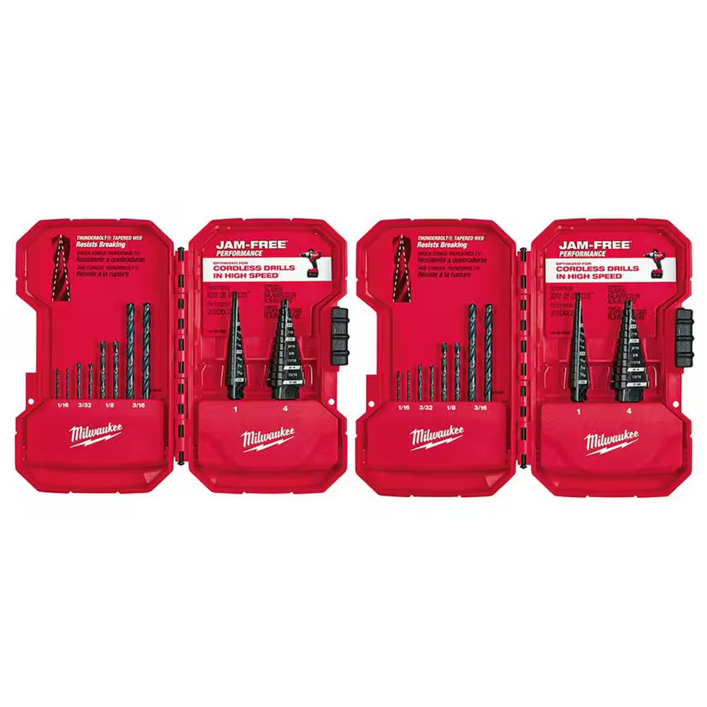 Black Oxide Step Drill Bit Set (20-Piece)