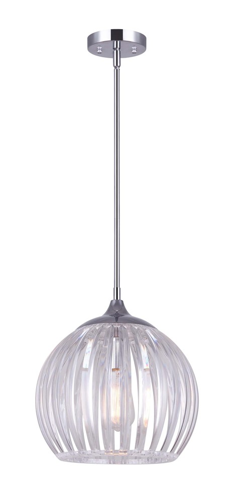 , IPL645B01CH, Pendant, Chrome Finish, 1 Light, A Bulb, 60W, 63.125 x 11.75