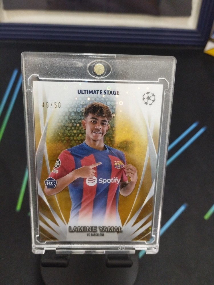 Topps UEFA Club Competitions 2023/2024 Lamine Yamal /50 Gold RC Ultimate Stage