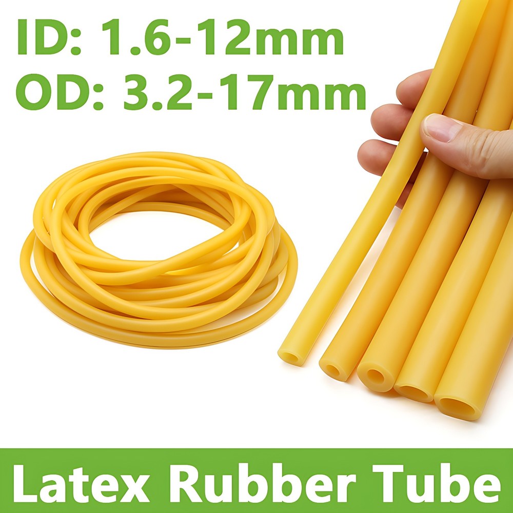 Natural Latex Rubber Tube Slingshot Catapult Band High Elastic ID 1.6mm-12mm