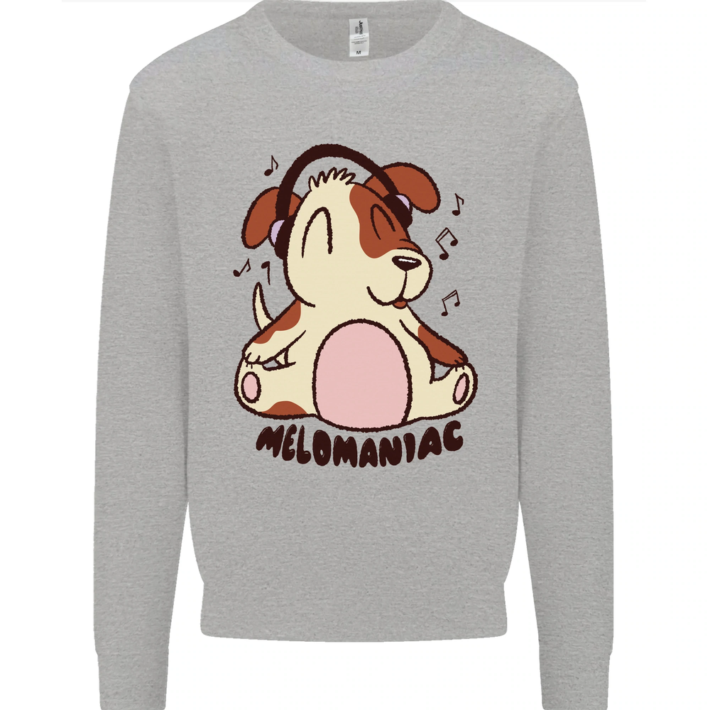 Melomaniac Dog Yoga Meditation Funny Mens Sweatshirt Jumper