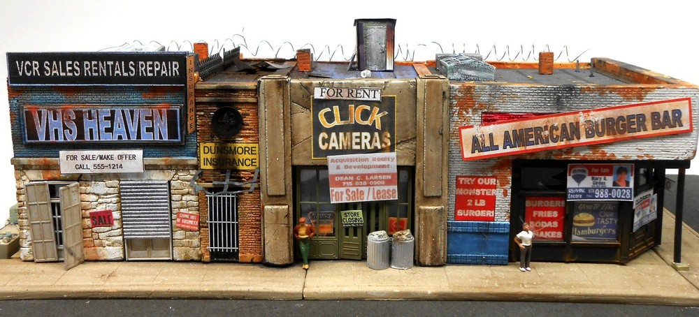 Downtown Deco HO Scale Gone Bust Block! Craftsman Building Kit +$25 Detail Set