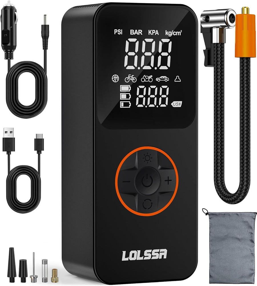 Portable Tire Inflator Air Compressor 20000mAh 150PSI Cordless Electric Pump
