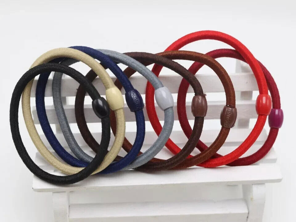 Mixed Color 5mm Thick Elastic Rubber Bands Hair Ties Rope Ponytail Holder