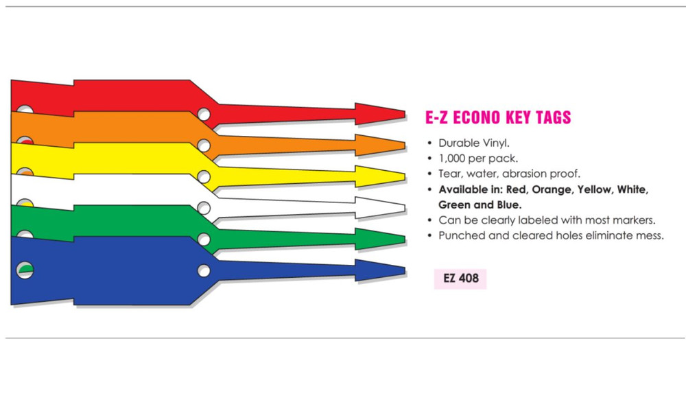 Automotive Econo Arrow Key Tags, Car Dealer Econo Service Tag FREE SHIPPING