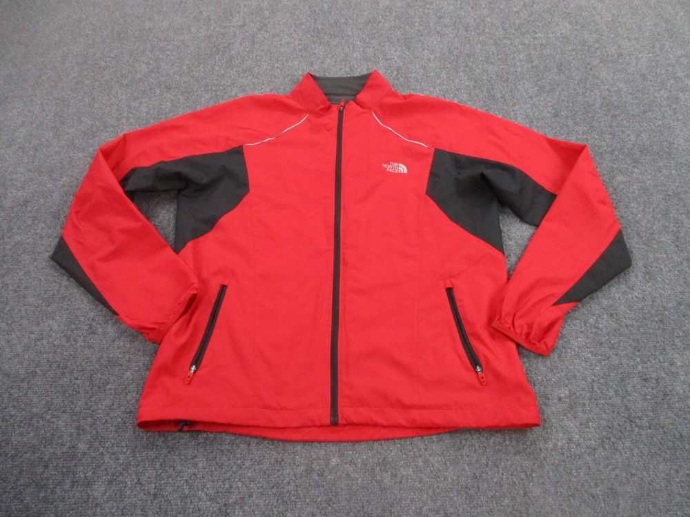 North Face Active Logo Performance Jacket for Men - Red Hiking Outdoor Coat Size M  