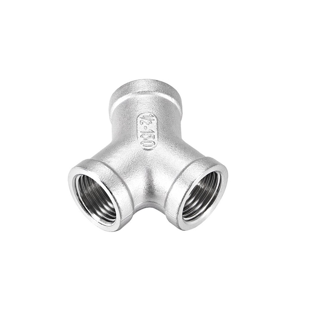Stainless Steel 304 Cast Pipe Fitting 1/2 BSPT Female Y Shaped Connector