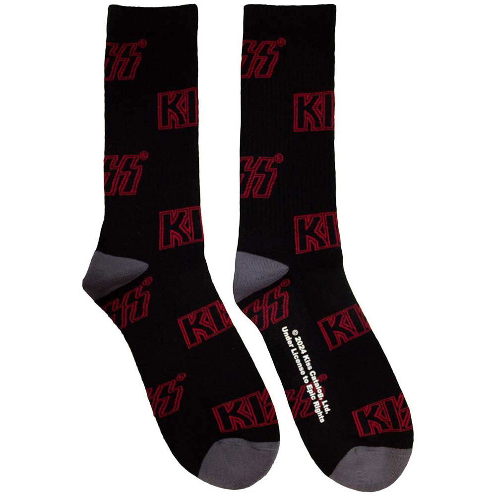 KISS Band Logo Pattern Ankle Socks Size One Size