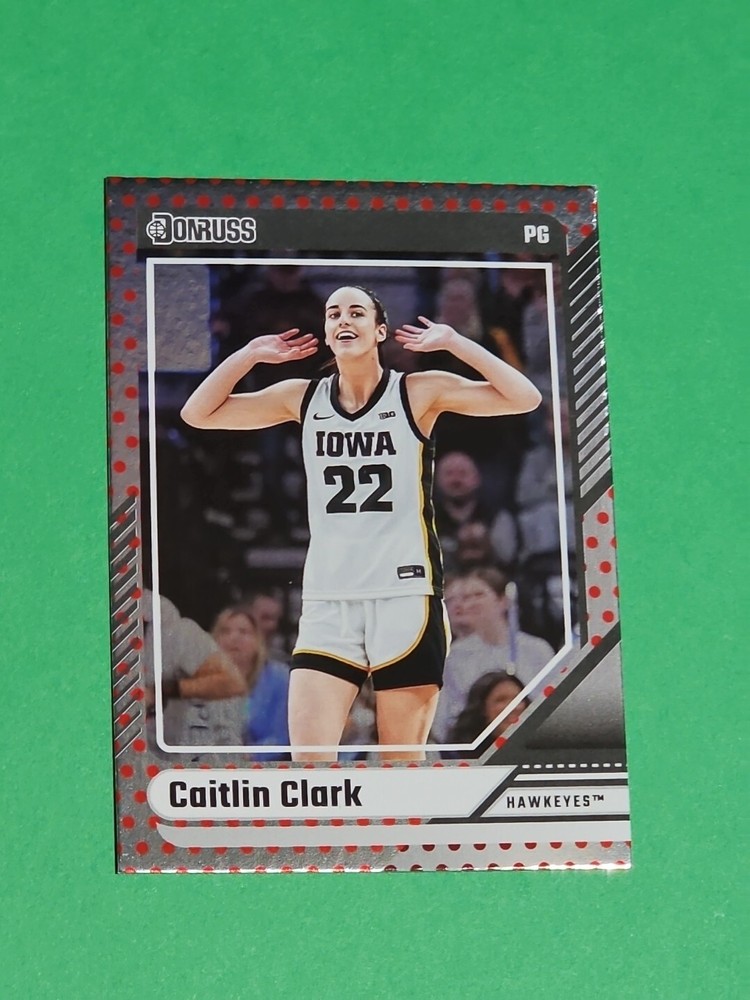 💎 Rare 2024 Caitlin Clark RC Panini Donruss Exclusive Chrome Red Dot Foil  # 13
