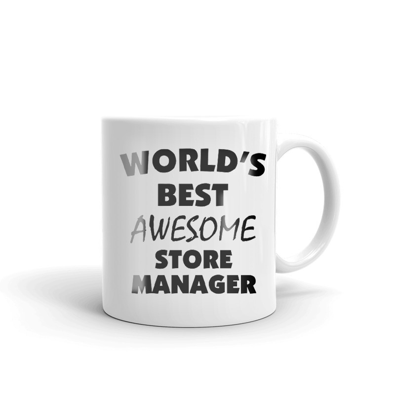 World's Best Awesome Store Manager Coffee Tea Ceramic Mug Office Work Cup Gift
