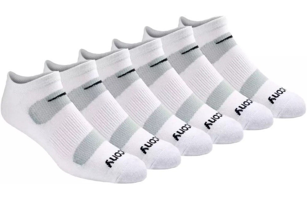 Saucony Men's Multi-Pack Mesh Ventilating Comfort Fit No-Show Socks XXL