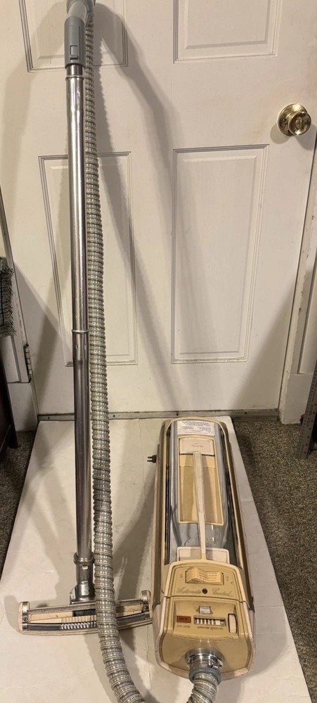 Vintage Electrolux Canister Vacuum Cleaner With Attachment Beige Works