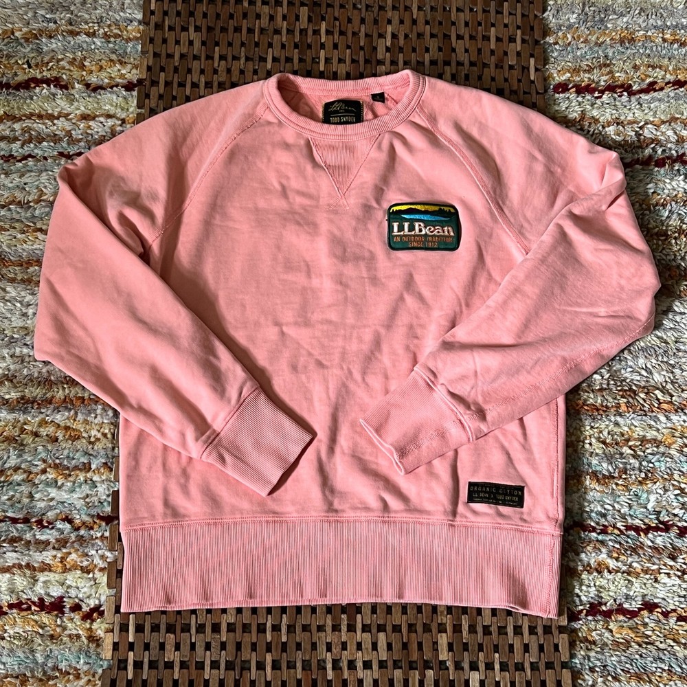 L.L. Bean x Todd Snyder Peach Crew Neck Sweatshirt Pullover Men's Small S