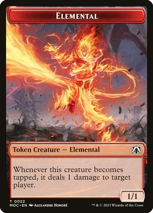 Elemental Faerie Dual-Sided MTG Token - March of the Machine-image