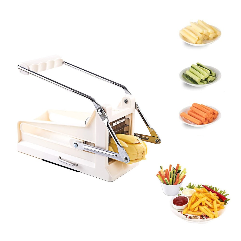French Fry Cutter, Potato Cutter for French Fries with 2 Different Sizes Stai...