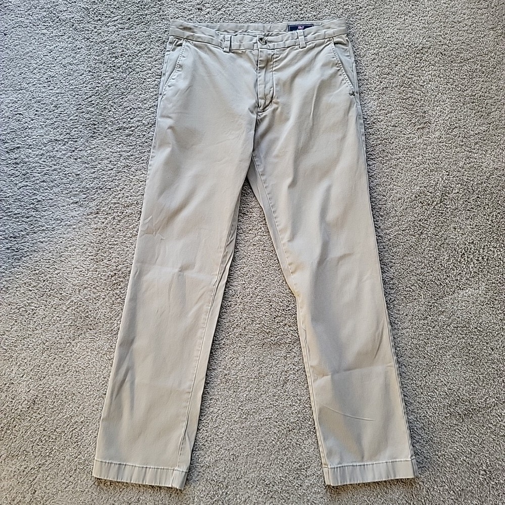 Vineyard Vines Pants Mens 30x32 Beige Breaker Pant Chino Preppy Lightweight