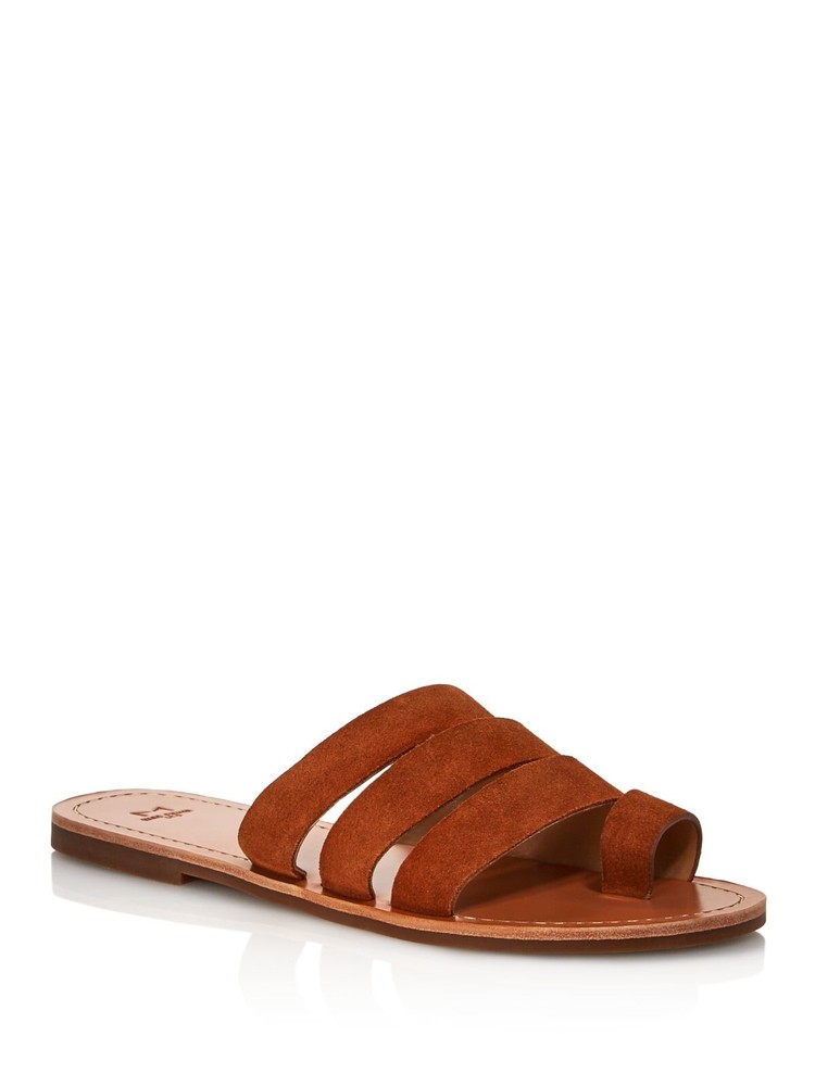 Marc Fisher Womens Rilee Brown Suede Slide Sandals Size 6 M