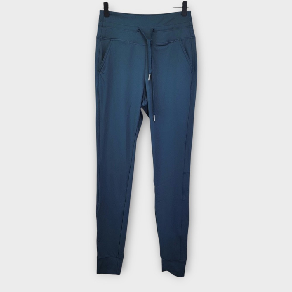 Halara Softlyzero Drawstring Joggers Small Blue Side Pockets Soft Casual Comfort